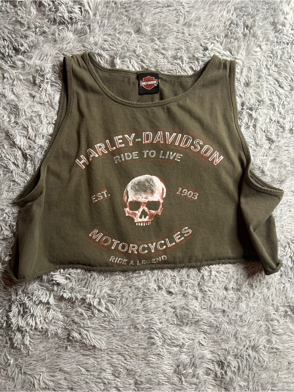 Harley-Davidson Olive Green Women’s Crop Tank